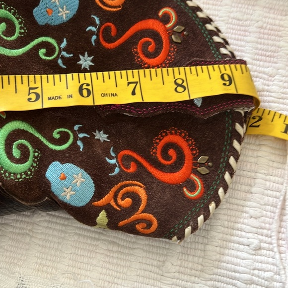 Ariat Embroidered Brown Leather Cowboy Boots - Picture 11 of 12